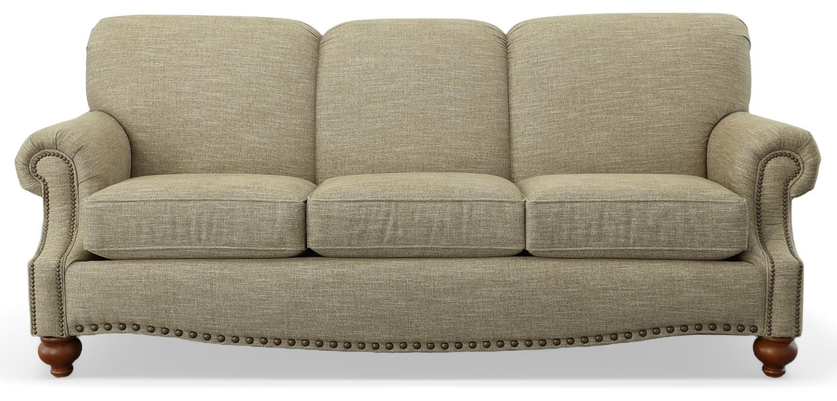 Bassett Hunt Club 269762157918M Traditional Sofa with Rolled Arms